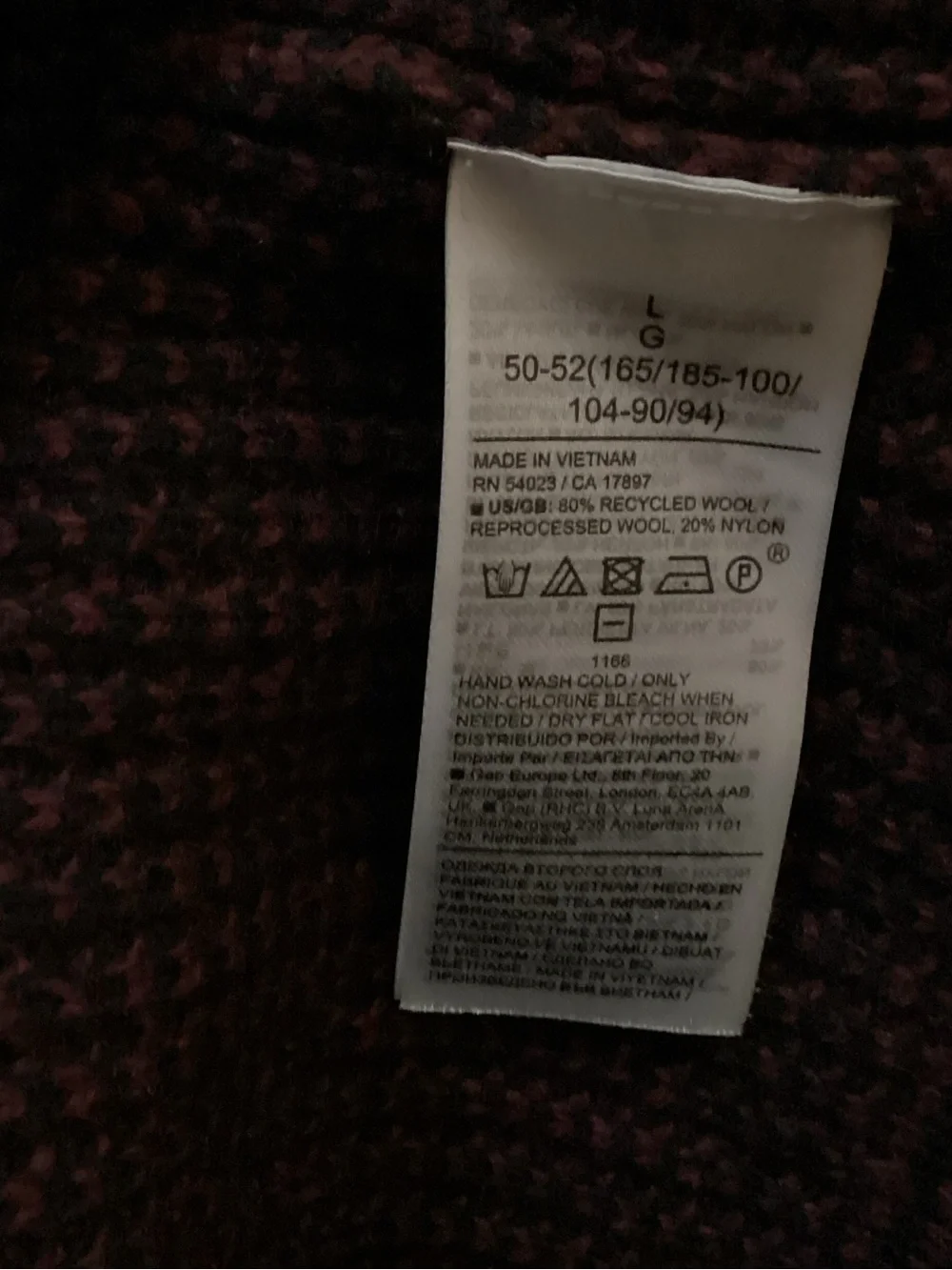 Banana Republic Men’s Waffle Knit Crewneck Sweater - Dark Burgundy